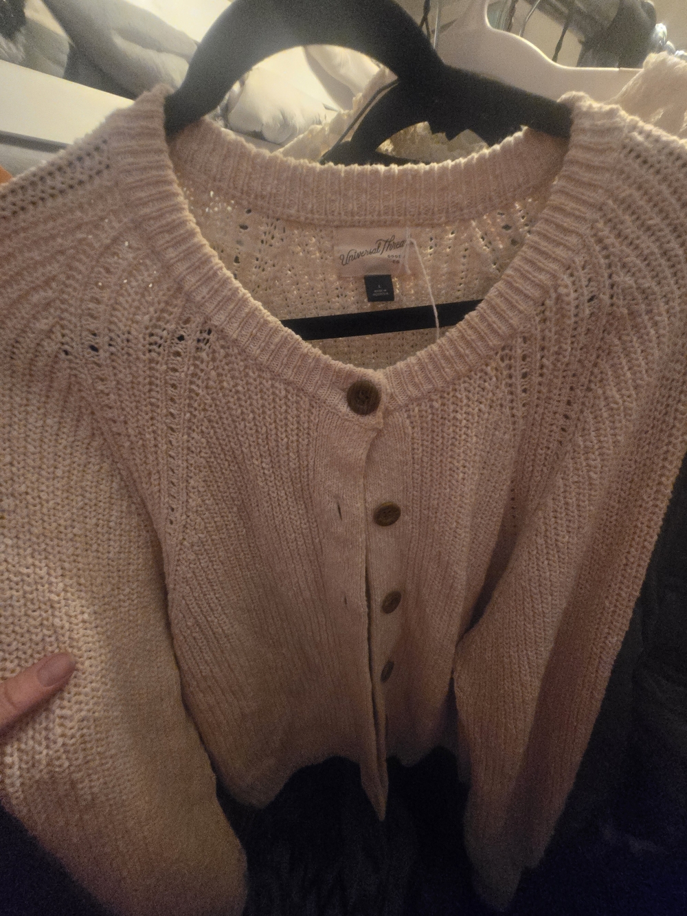 Universal Thread Blush Pink Knit Button Cardigan